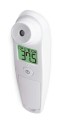 Termometr bezdotykowy Accumed HB500 pokazany od strony wyświetlacza, obudowa w kolorze białym